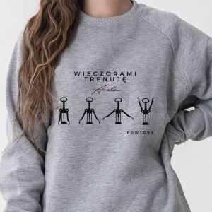 Bluza ze miesznym nadrukiem WIECZORAMI TRENUJ XL