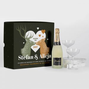 Box z winem NA ROCZNICĘ ŚLUBU dla myśliwego