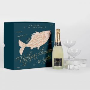 Box z winem NA ROCZNICĘ ŚLUBU dla wędkarza