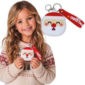 Silikonowy portfelik dzieci�cy ze smycz� MIKO�AJ upominek �wi�teczny prezent na miko�ajki upominek pod choink�