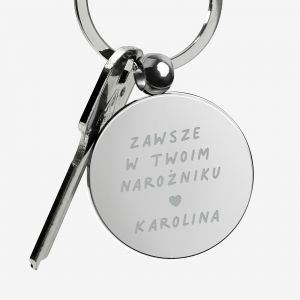 Brelok z grawerem PREZENT DLA  BOKSERA od dziewczyny