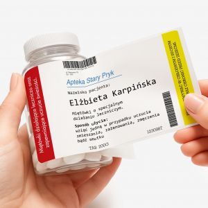Zestaw cukierki mitowe z etykiet do naklejenia MISJA: UMIECH mieszny prezent na urodziny, fajny prezent na urodziny