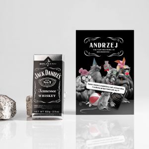 Czekolada Jack Daniel's z kartk UPOMINEK NA ODEJCIE Z PRACY