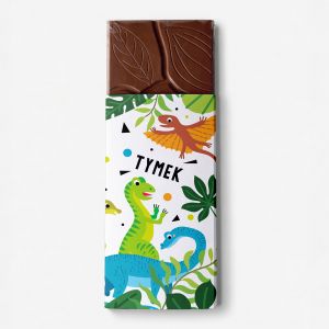 Czekolada mleczna z dedykacj� PREZENT DLA MI�O�NIKA DINOZAUR�W