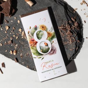 Personalizowana czekolada na Dzie Kobiet 8 MARCA czekoladka na dzie kobiet upominek na dzie kobiet