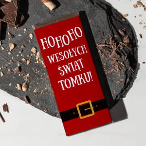 Czekolada personalizowana HO HO HO prezent witeczny dla kolegi z pracy czekolada witeczna