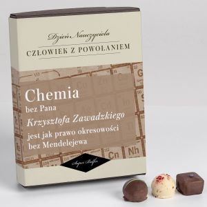 Praliny z belgijskiej czekolady PREZENT DLA NAUCZYCIELA CHEMII