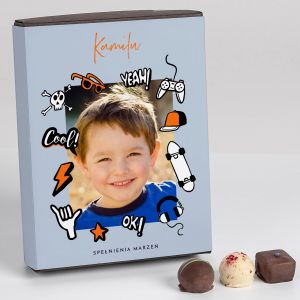 Czekoladki personalizowane dla chopca COOL ze zdjciem