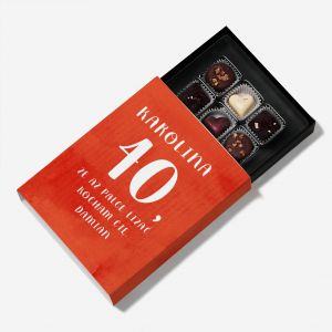 Czekoladki z belgijskiej czekolady PREZENT NA 40 URODZINY DLA ONY
