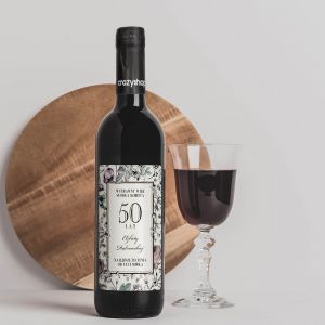 Czerwone wino alkoholowe PREZENT NA 50 URODZINY