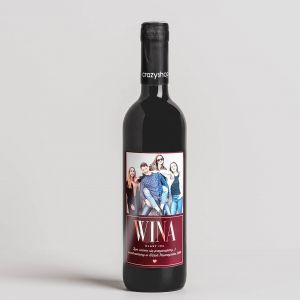 Czerwone wino alkoholowe WINNA KLASA prezent na Dzie Nauczyciela