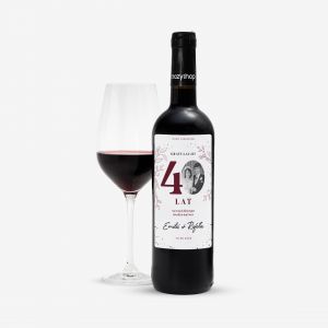 Czerwone wino na 40 ROCZNIC LUBU prezent na 40 rocznic lubu wino czerwone prezent na 40 lecie lubu