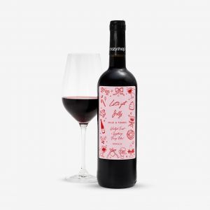 Czerwone wino na prezent witeczny LETS GET JOLLY wino na wita alkohol na prezent prezent na wita