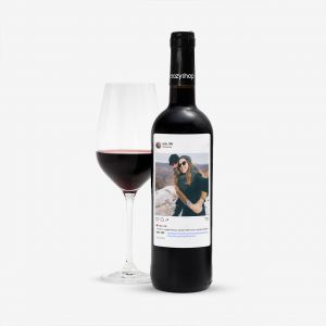 Czerwone wino SOCIAL MEDIA prezent na rocznic zwizku prezent dla pary personalizowane wino