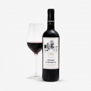 Czerwone wino z personalizowan etykiet PREZENT NA ROCZNIC LUBU wino czerwone personalizowane wino