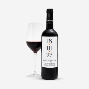 Czerwone wino ze z�oceniem DLA NOWO�E�C�W prezent �lubny prezent dla pary m�odej elegancki prezent na �lub