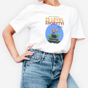 Damska koszulka gracza LEVEL UP