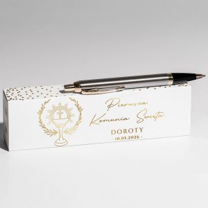 Elegancki D�UGOPIS NA KOMUNI� w poz�acanej obwolucie d�ugopis na komuni� prezent na komuni� elegancki d�ugopis