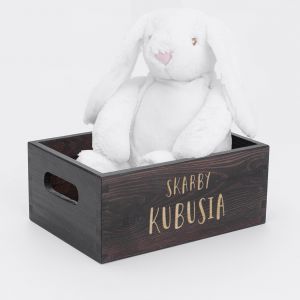 Drewniana skrzynka NA SKARBY dla dzieci