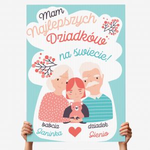 Du�a kartka dla babci i dziadka XXL LAURKA