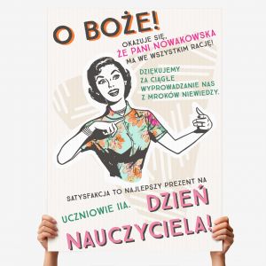 Du�a kartka DLA NAUCZYCIELKI personalizowany prezent na Dzie� Nauczyciela