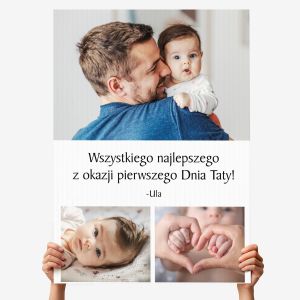 Du�a kartka dla taty ze zdj�ciami PIERWSZY DZIE� TATY  prezent dla taty prezent na Dzie� Taty Dzie� Ojca