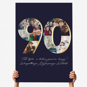 Du�a kartka KOLA� ZDJE� na 90 urodziny dla niego