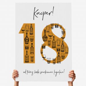 Du�a kartka na 18 urodziny dla ch�opaka OSIEMNASTOLATEK