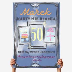 Du�a kartka na 50 urodziny dla faceta