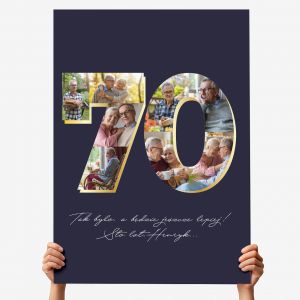 Du�a KARTKA NA 70 URODZINY dla m�czyzny