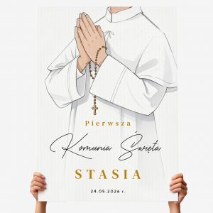 Du�a kartka NA KOMUNI� z personalizacj� XXL