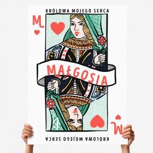 Du�a kartka urodzinowa dla �ony XXL KR�LOWA MOJEGO SERCA