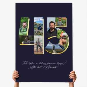 Du�a kartka urodzinowa KOLA� ZDJ�� NA 45 URODZINY dla niego