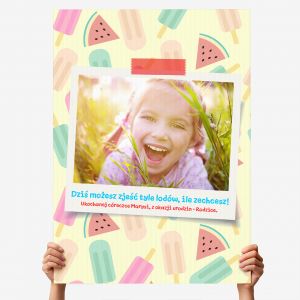 Du�a kartka urodzinowa LODY prezent na urodziny dziecka