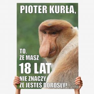 Du�a kartka urodzinowa na 18 NOSACZ