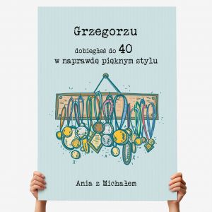 Du�a kartka urodzinowa na 40 PREZENT DLA BIEGACZA
