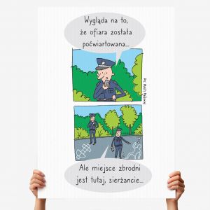 Du�a kartka XXL MIEJSCE ZBRODNI prezent dla policjanta na urodziny