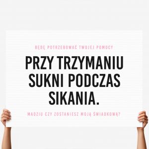 Du�a kartka Z PRO�B� O �WIADKOWANIE
