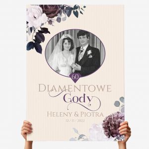 Du�a kartka ze zdj�ciem PREZENT NA DIAMENTOWE GODY