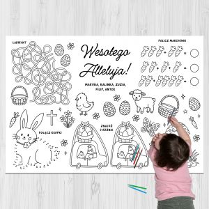 Du�a KOLOROWANKA WIELKANOCNA personalizowana du�a kolorowanka dla dzieci personalizowana kolorowanka