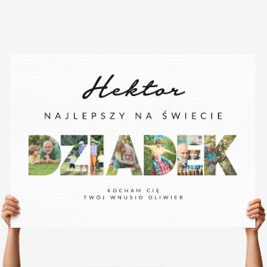 Du�a personalizowana KARTKA DLA DZIADKA ze zdj�ciami