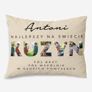 Du�a poduszka ze zdj�ciami POMYS� NA PREZENT DLA KUZYNA poduszka ze zdj�ciem prezent dla kuzyna