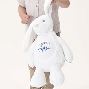 Duży króliczek maskotka z imieniem PRZYJACIEL prezent dla chłopca