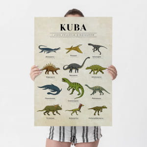 Duy PLAKAT DINOZAURY prezent dla fana dinozaurw plakat z dinozaurami prezent dla mionika dinozaurw