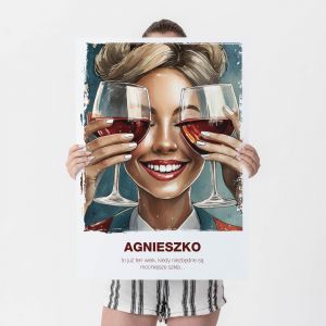 Duy plakat dla przyjaciki MOCNE SZKA prezent dla najlepszej przyjaciki personalizowany plakat