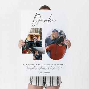 Duy plakat ze zdjciami PREZENT NA 40 URODZINY plakat na 40 urodziny prezent na czterdziestk