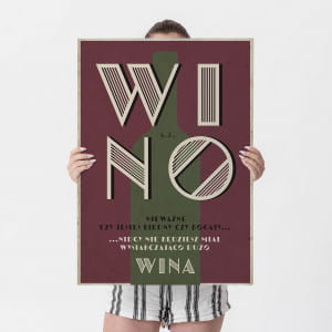 Plakat WINO prezent dla konesera wina