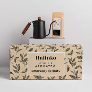 Dzbanek i HERBATA NA PREZENT W PUDEKU z personalizacj