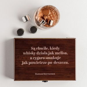 Eleganckie kamienie do whisky DLA MIONIKA CYGAR