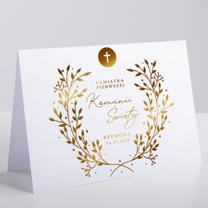 Elegancka kartka z okazji KOMUNII WITEJ kartka na komuni upominek na komuni pamitka komunii witej